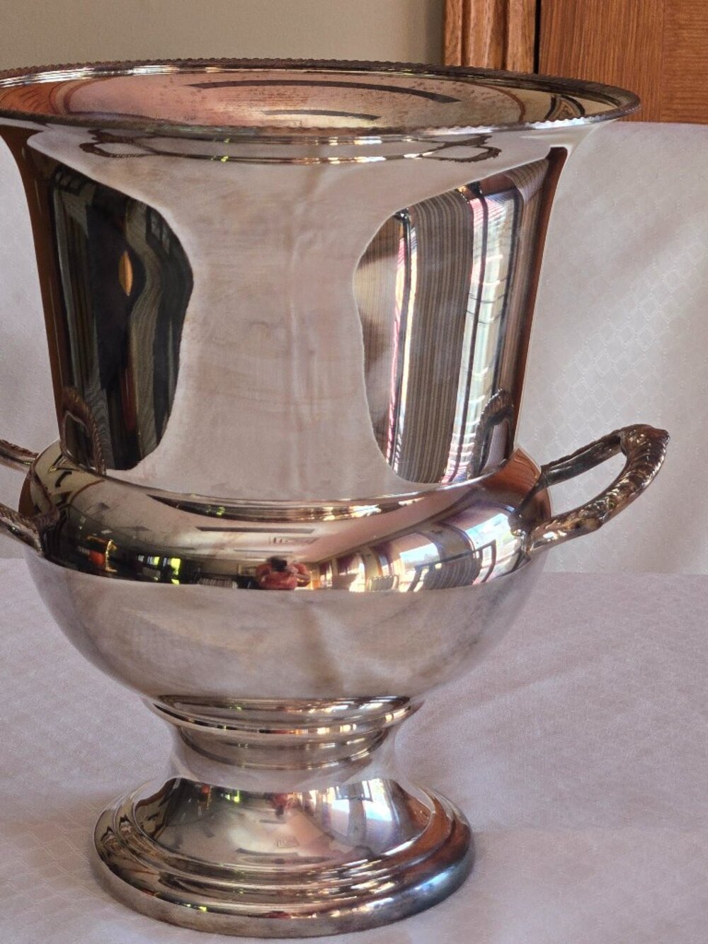 Silver plated on brass vintage champagne/ice bucket, made in Canada